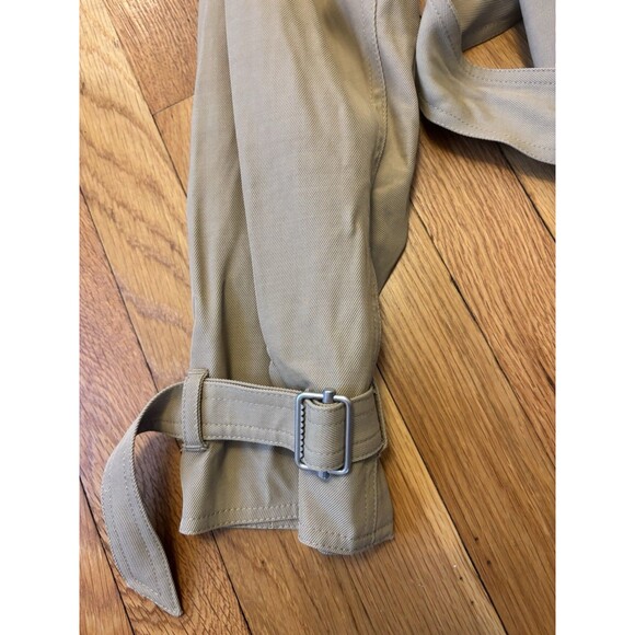 Rag & Bone Beverly Cropped Trench Coat Tan Brown Button Up Merino Wool Size L - Picture 4 of 9